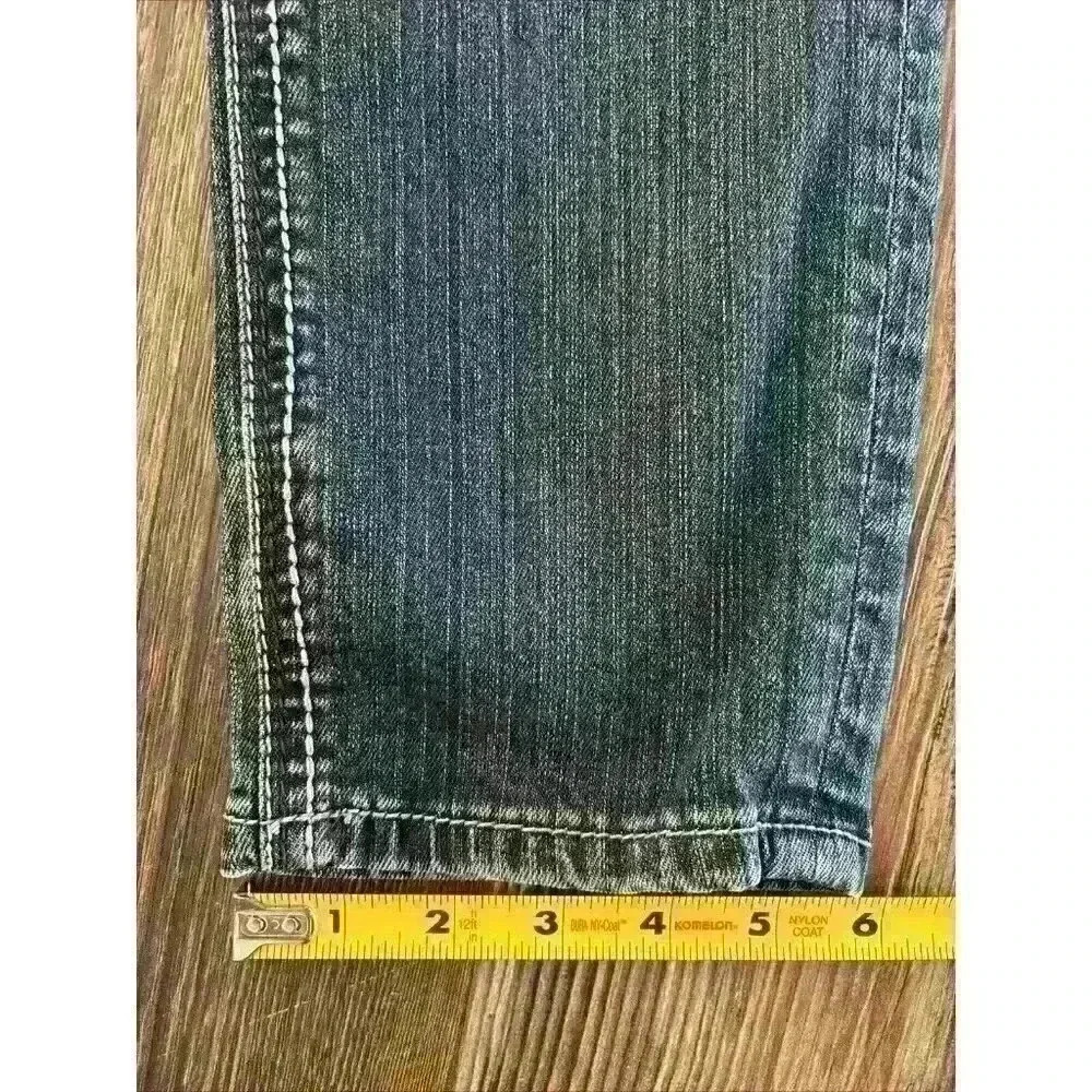 Seven 7 Jeans Womens Size 30 Blue Denim Whiskering Skinny Low-to-Mid Rise - Picture 10 of 12